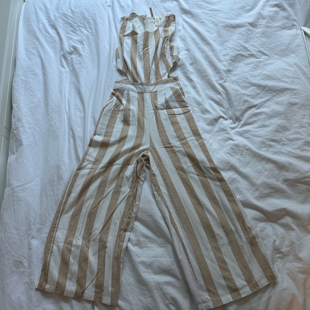 Striped Jumpsuit with cutouts Size XS